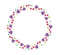 Circle patten  illustration / grape and cherry Royalty Free Stock Photo